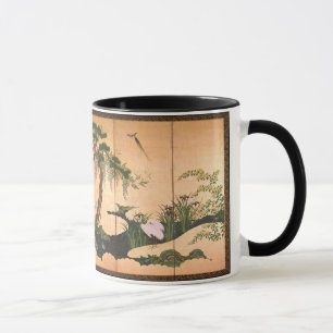 Kano Eino Vögel und Blumen des Frühlings und Somme Tasse