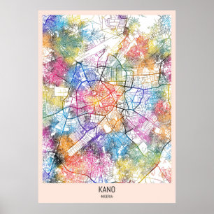Kano Nigeria City Map Poster