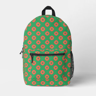 Kanoko" Fawn Spot Pattern Salmon Pink Bedruckter Rucksack