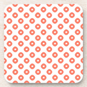 "Kanoko" Fawn Spot Pattern Salmon Pink Getränkeuntersetzer