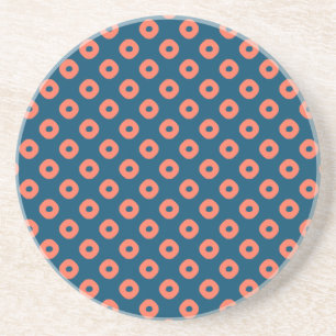 "Kanoko" Fawn Spot Pattern Salmon Pink Getränkeuntersetzer