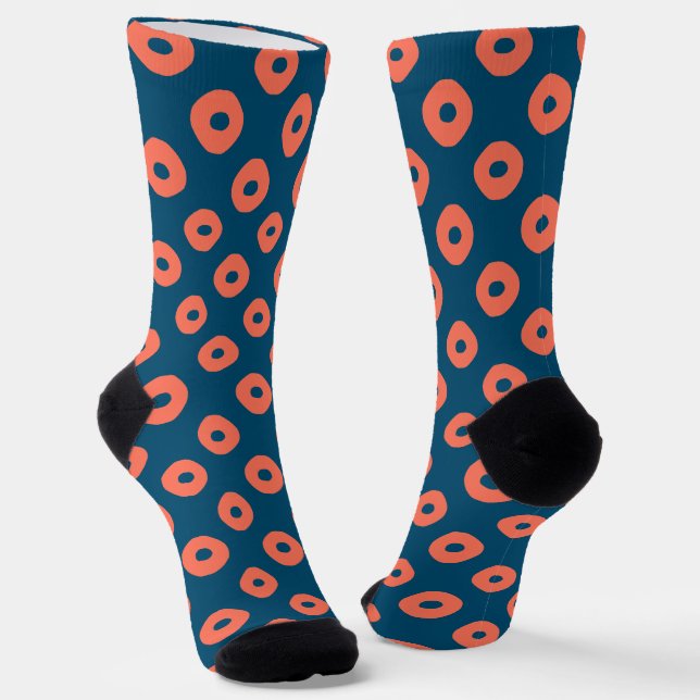 Kanoko" Fawn Spot Pattern Salmon Pink Socken (Gewinkelt)