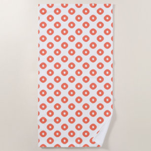 "Kanoko" Fawn Spot Pattern Salmon Pink Strandtuch