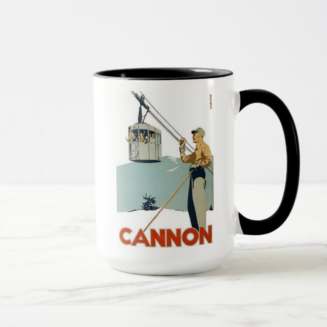 Kanonen-Ski-Plakat Tasse (Rechts)