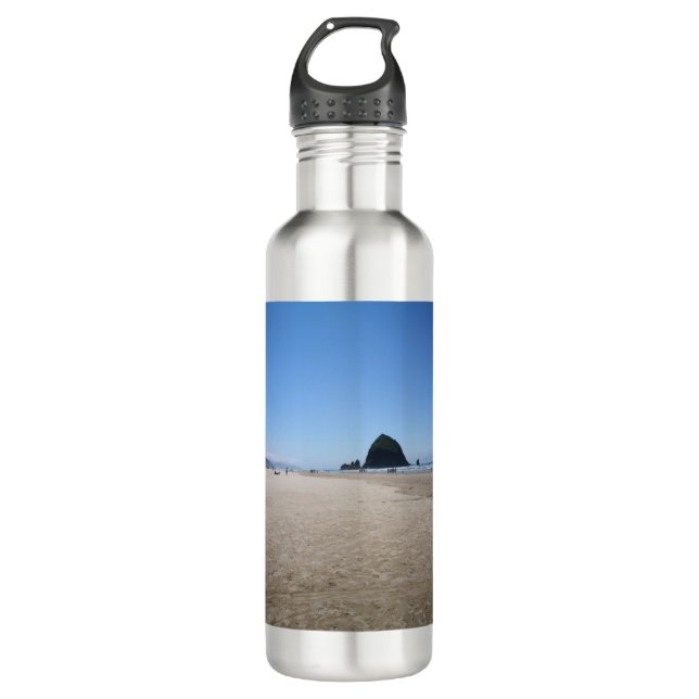 Kanonen-Strand Oregon auf einem sonniger Edelstahlflasche (Vorderseite)