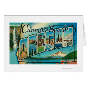 Kanonen-Strand, Oregon - große Buchstabe-Szenen