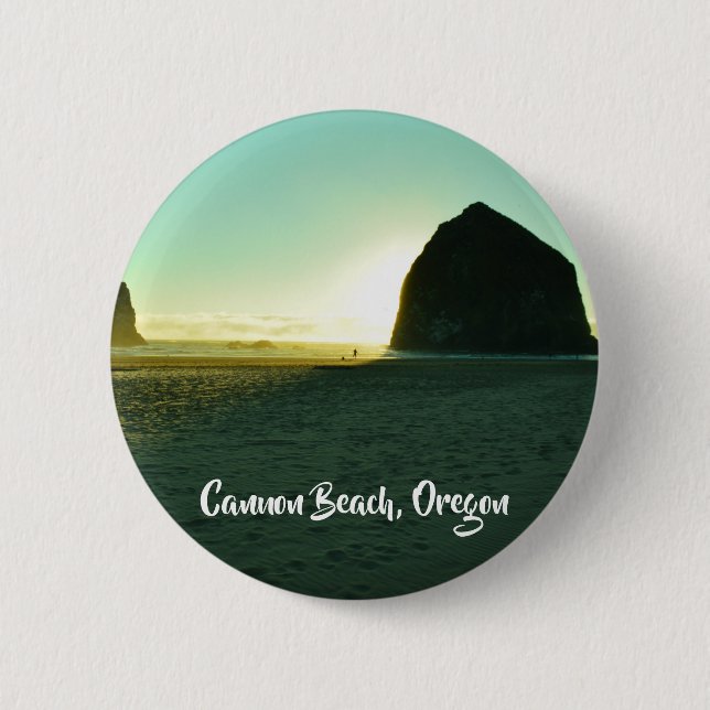 Kanonen-Strand-Oregon-Knopf Button (Vorderseite)