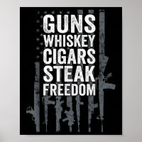 Kanonen Whiskey Zigarren Steak Freedom - Funny Dri
