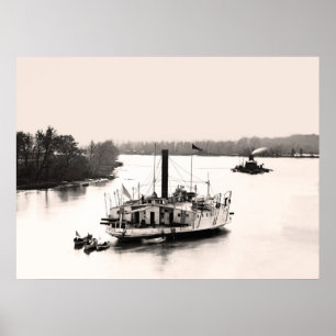 Kanonenboot und Monitor Poster