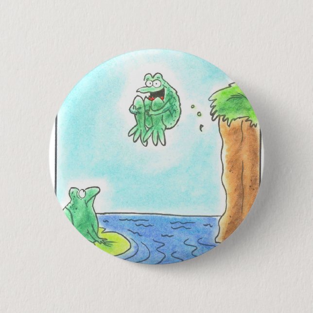 Kanonenkugel-Frosch Button (Vorderseite)
