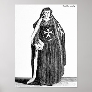 Kanonin des Ordens des Heiligen Johannes von Jerus Poster
