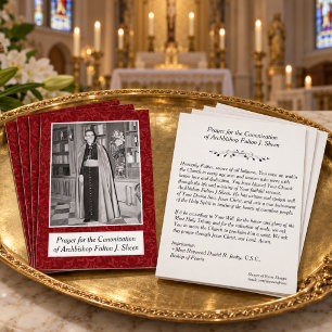 KANONISIERUNG ERZBISCHOF FULTON SHEEN GEBETSKARTE KARTE