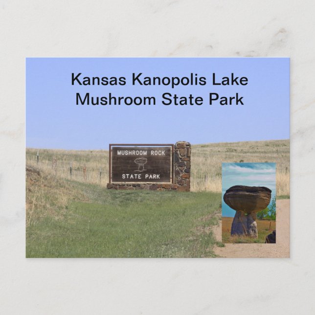 Kanopolis Lake Mushroom Staat Park POST CARD Postkarte (Vorderseite)