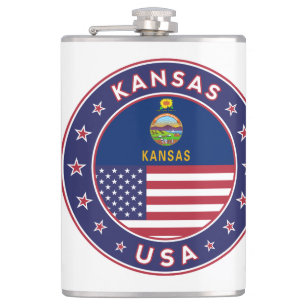 Kansa, Kansas Aufkleber, Tasche, Uhr, Handy Flachmann