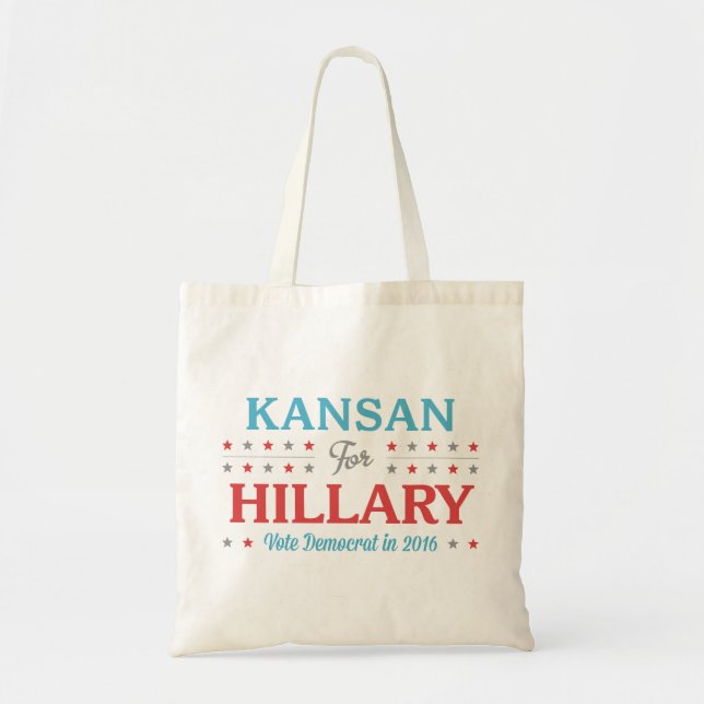 Kansan für Hillary Tragetasche (Vorne)