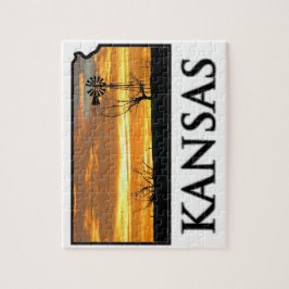 Kansas-Bauernhof-Windmühle