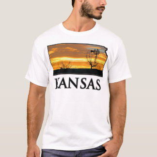 Kansas-Bauernhof-Windmühle T-Shirt