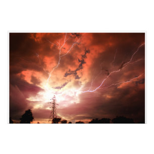 Kansas-Blitz-Sturm FOTO-ERWEITERUNG Fotodruck