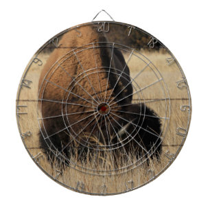 Kansas Buffalo in einer Weide DART BOARD Dartscheibe