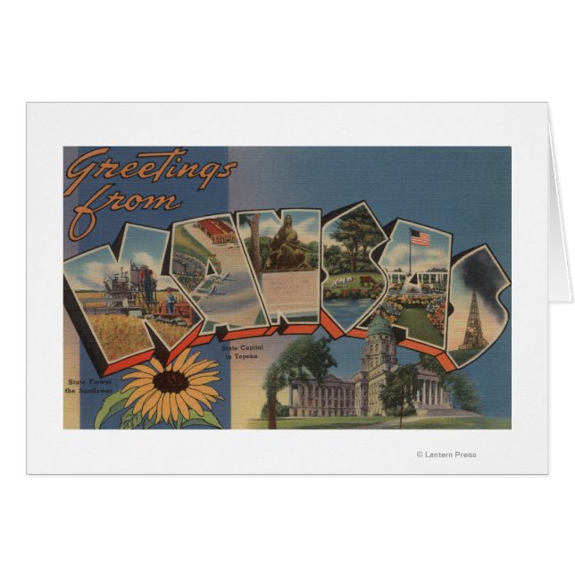 Kansas (Capitale d'État/Fleur) (Devant horizontal)