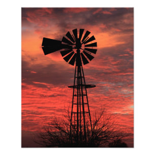 Kansas Christmas EVE 2021 bunter Sonnenuntergang Fotodruck