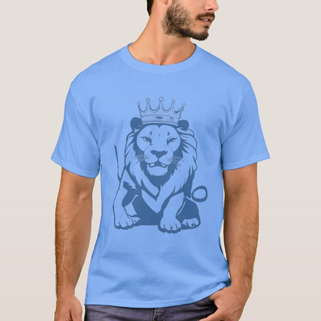 Kansas City Baseball King - Roaring Lion Crowned i T-Shirt (Vorderseite)