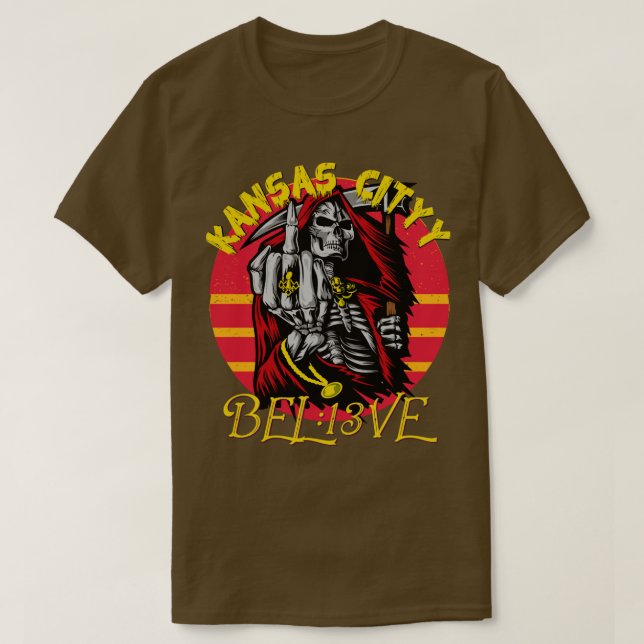 Kansas City Chiefs Arrowhead Be the Grim Reaper 13 T-Shirt (Design vorne)
