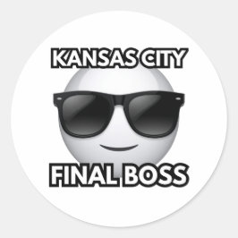 Kansas City Endboss Cool Emoji Aufkleber