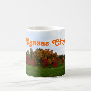 Kansas City farbenfrohe Herbstblätter Kaffeetasse
