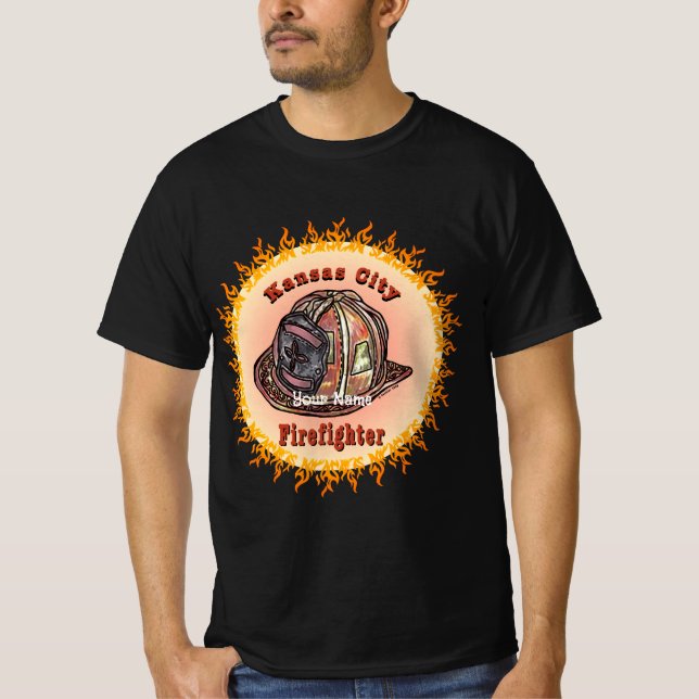 Kansas City Feuerwehrmann T-Shirt (Vorderseite)