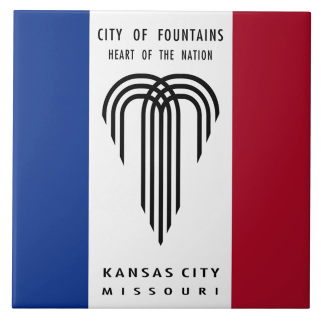 Kansas City-Flagge Fliese (Vorderseite)