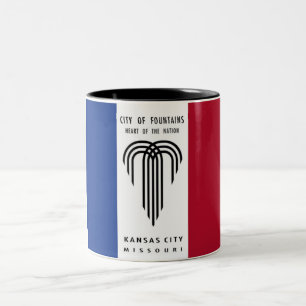 Kansas City-Flagge Zweifarbige Tasse