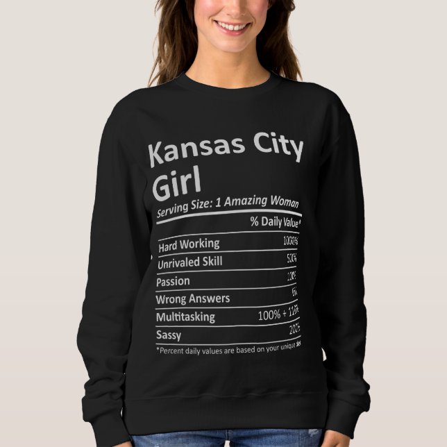 Kansas City Girl Ks Kansas Funny City Zuhause Root Sweatshirt (Vorderseite)