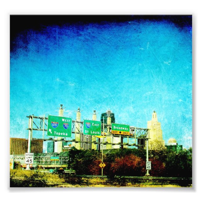 Kansas City Highway Fotodruck (Vorne)