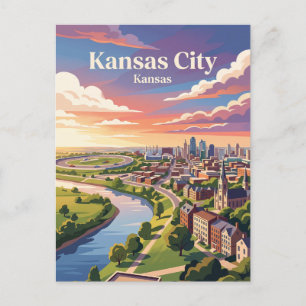Kansas City, Kansas Postkarte
