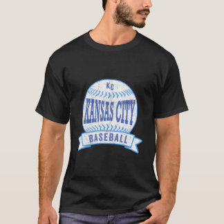 Kansas City Kc Baseball Kc Blau Retro T-Shirt