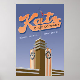 Kansas City Landmarks: Katz Drugs – 24 x 36 Poster