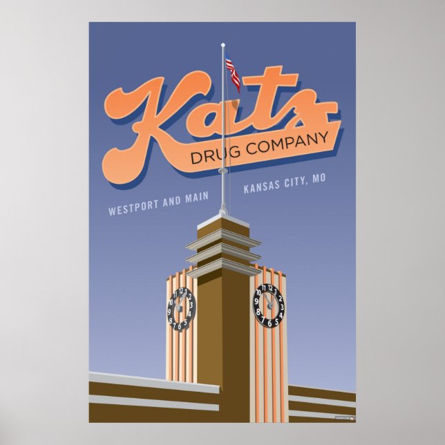 Kansas City Landmarks: Katz Drugs – 24 x 36 Poster (Vorne)