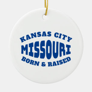Kansas City Missouri Geboren und aufgewachsen Keramik Ornament