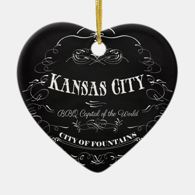 Kansas City Missouri - GRILLEN Hauptstadt der Welt Keramikornament (Vorne)