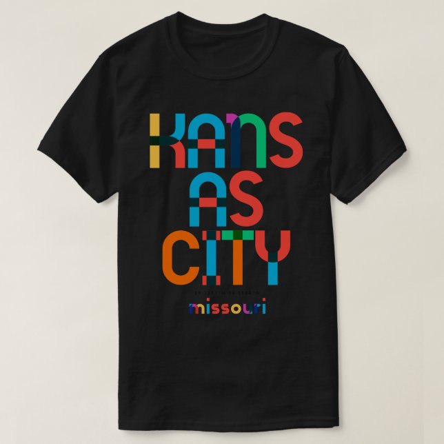 Kansas City Missouri Mitte des Jahrhunderts T-Shirt (Design vorne)
