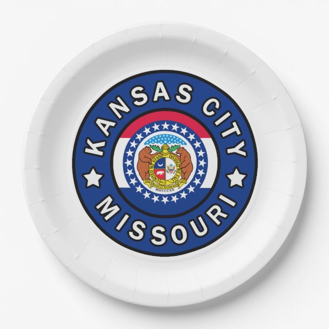 Kansas City Missouri Pappteller (Vorderseite)
