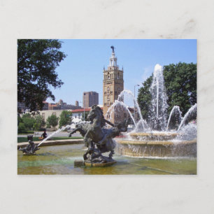 Kansas City, Missouri Plaza Fountain Postkarte