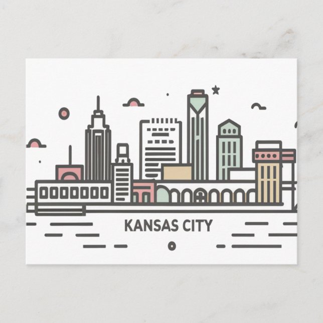 Kansas City, Missouri Postkarte (Vorderseite)