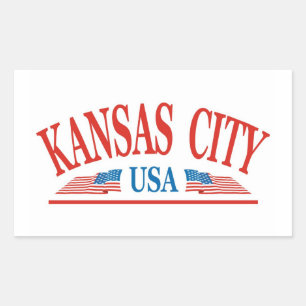 Kansas City Missouri Rechteckiger Aufkleber
