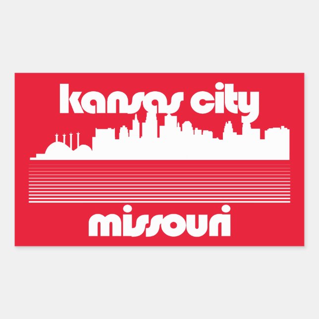 Kansas City Missouri Rechteckiger Aufkleber (Vorderseite)