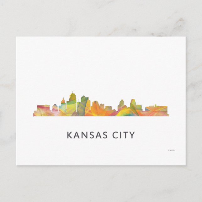 KANSAS CITY, MISSOURI SKYLINE WB1 - POSTKARTE (Vorderseite)