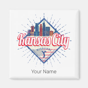 Kansas City Missouri Vereinigte Staaten Skyline Vi Magnet