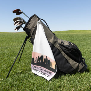 Kansas City MO City Skyline Golfhandtuch