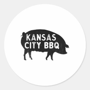 Kansas City Pig Grillen Runder Aufkleber